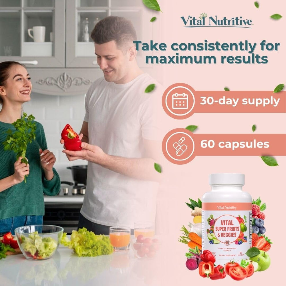 Vital Nutritive plant-based ingredients close-up showing natural nutrients.