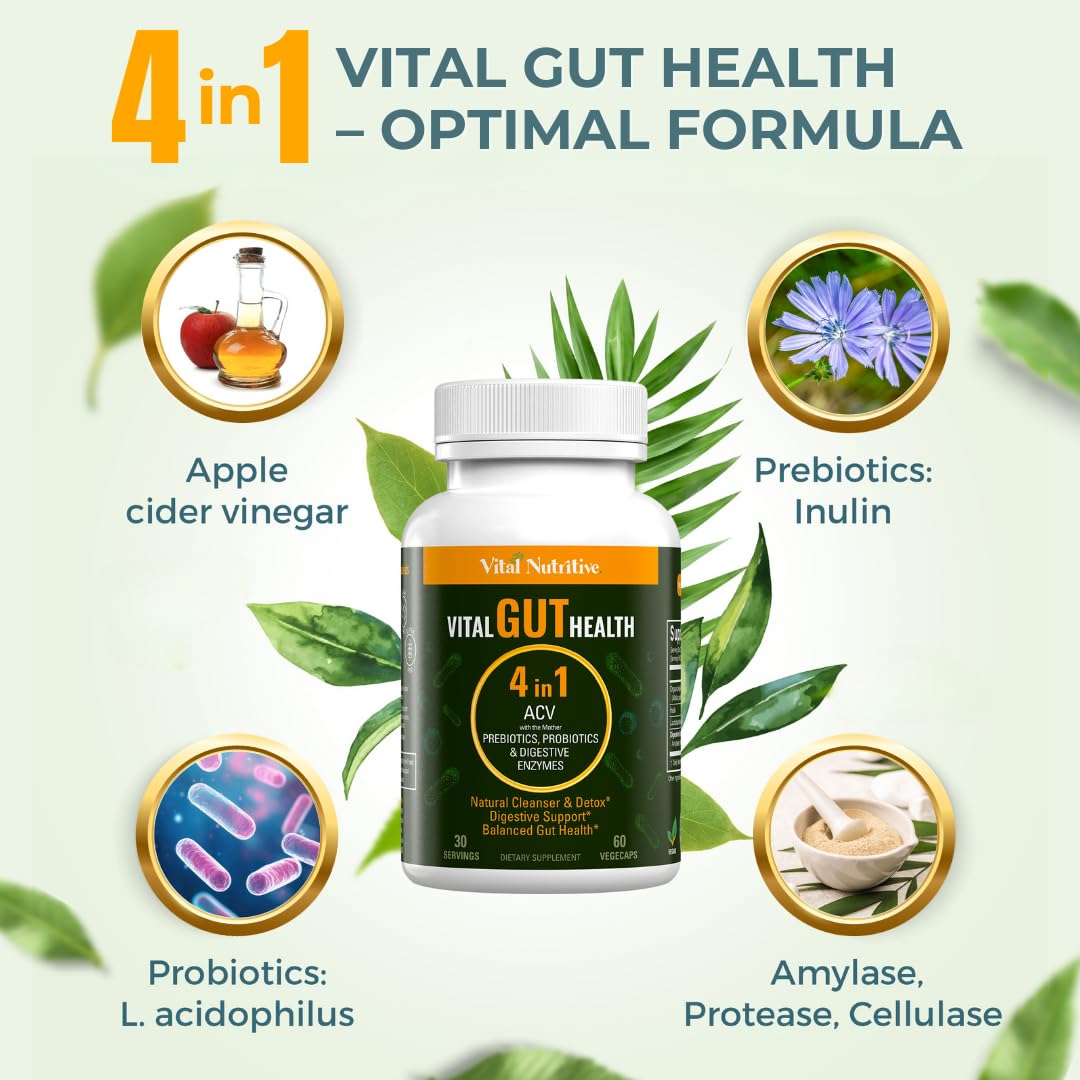 Vital Nutritive prebiotics powder container for daily digestive balance