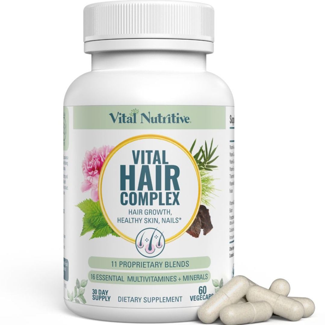VITAL NUTRITIVE Vital Hair Complex bottle on a clean surface for daily hair support.