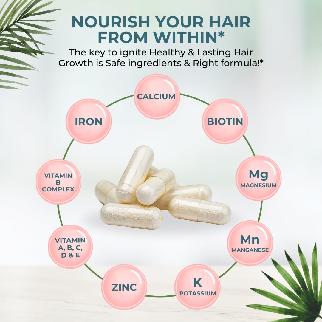 VITAL NUTRITIVE Vital Hair Complex label nutrition highlights biotin and B vitamins per serving.