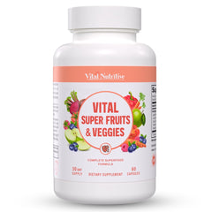 Vital Nutritive Vital Super Fruits and Veggies capsules for daily wellness.