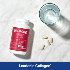 Closeup of Vital Proteins Cartilage Collagen pills capsules for easy daily supplementation