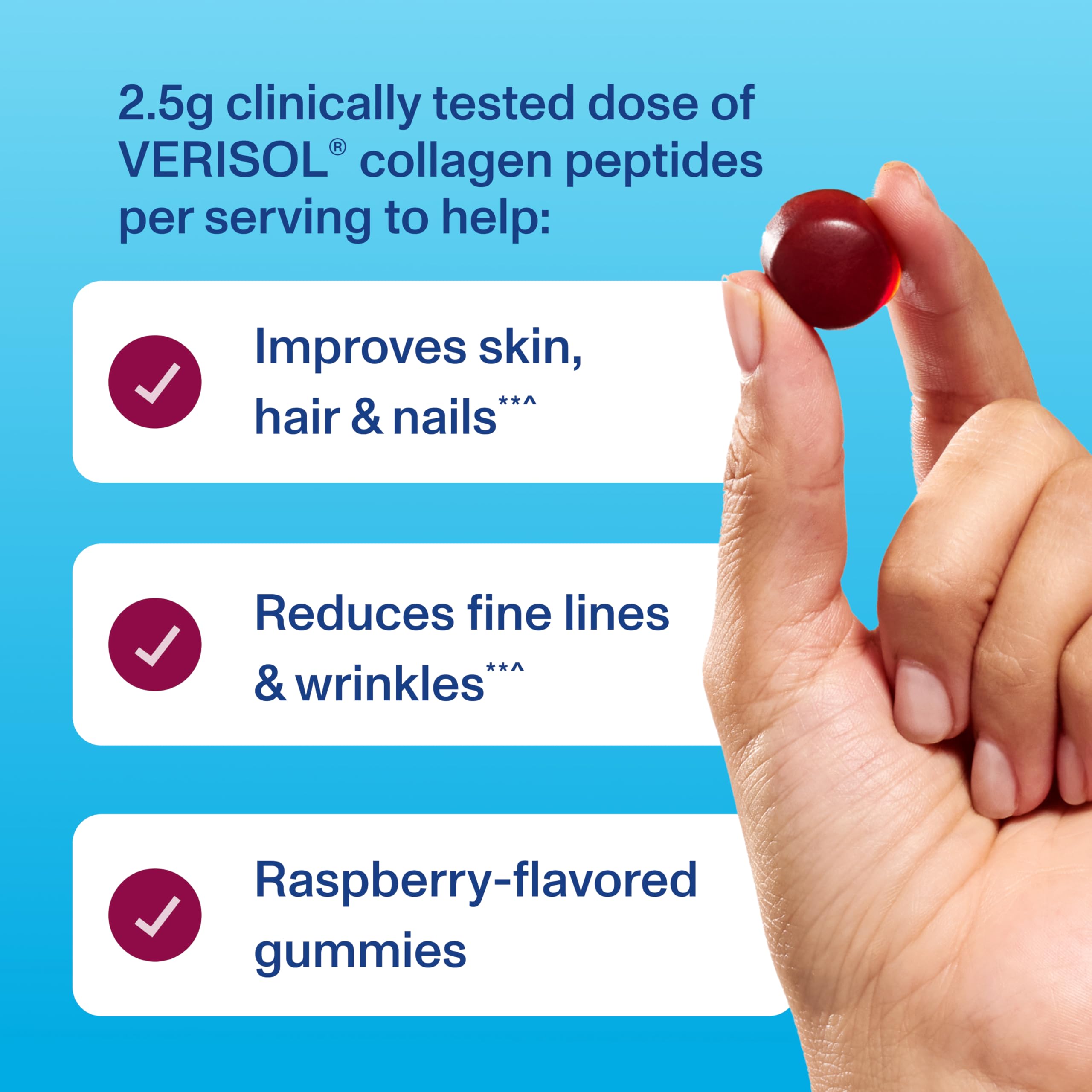 Vital Proteins Collagen Gummies raspberry being poured from bottle