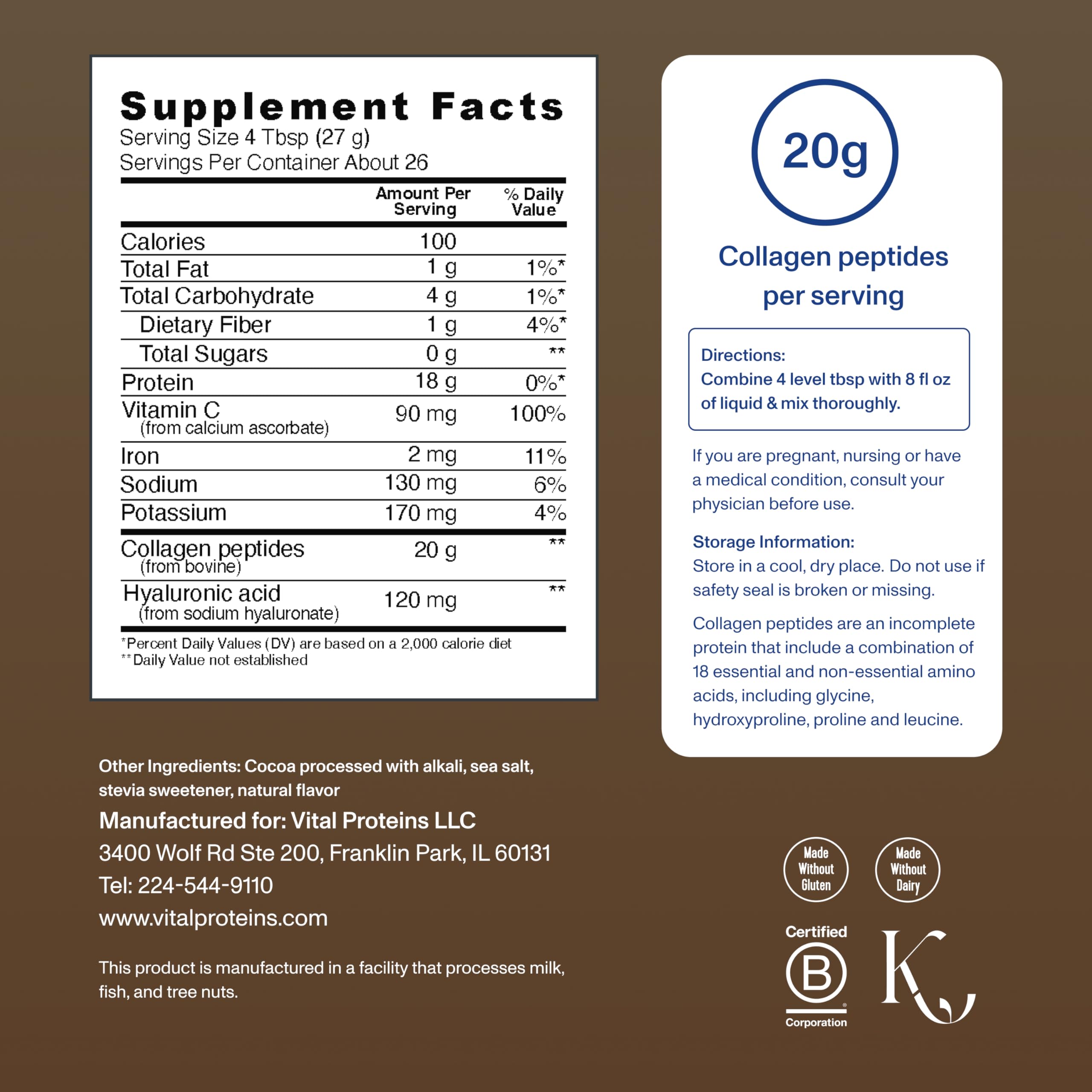 Vital Proteins Collagen Peptides Advanced chocolate dissolves in coffee to boost your morning routine