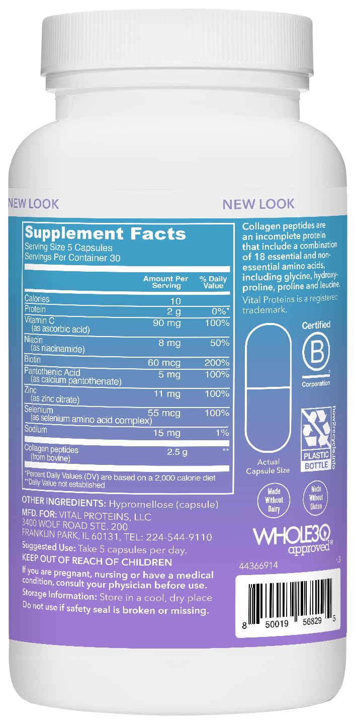 Vital Proteins Beauty Edition capsules on a tray showing premium beauty supplement packaging