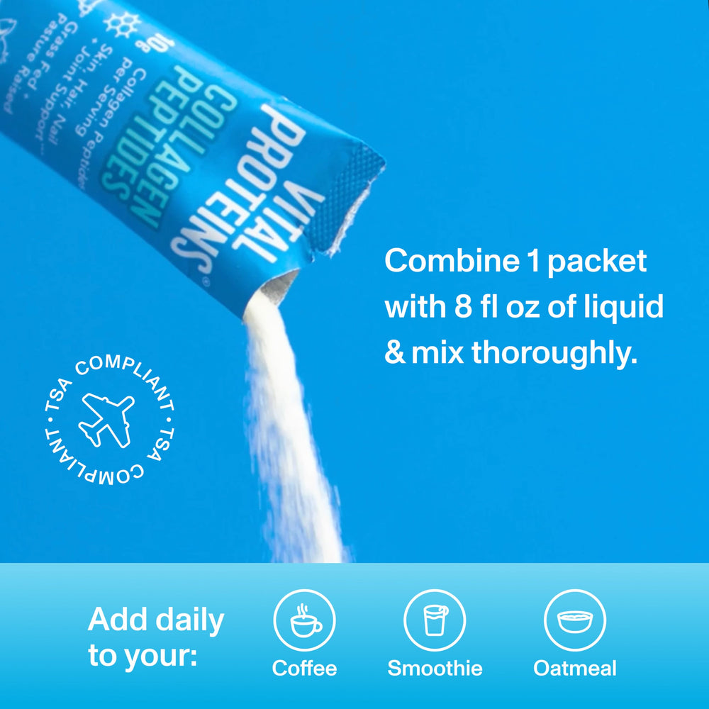 Vital Proteins collagen peptides dissolve in tea for a neutral, nourishing mix
