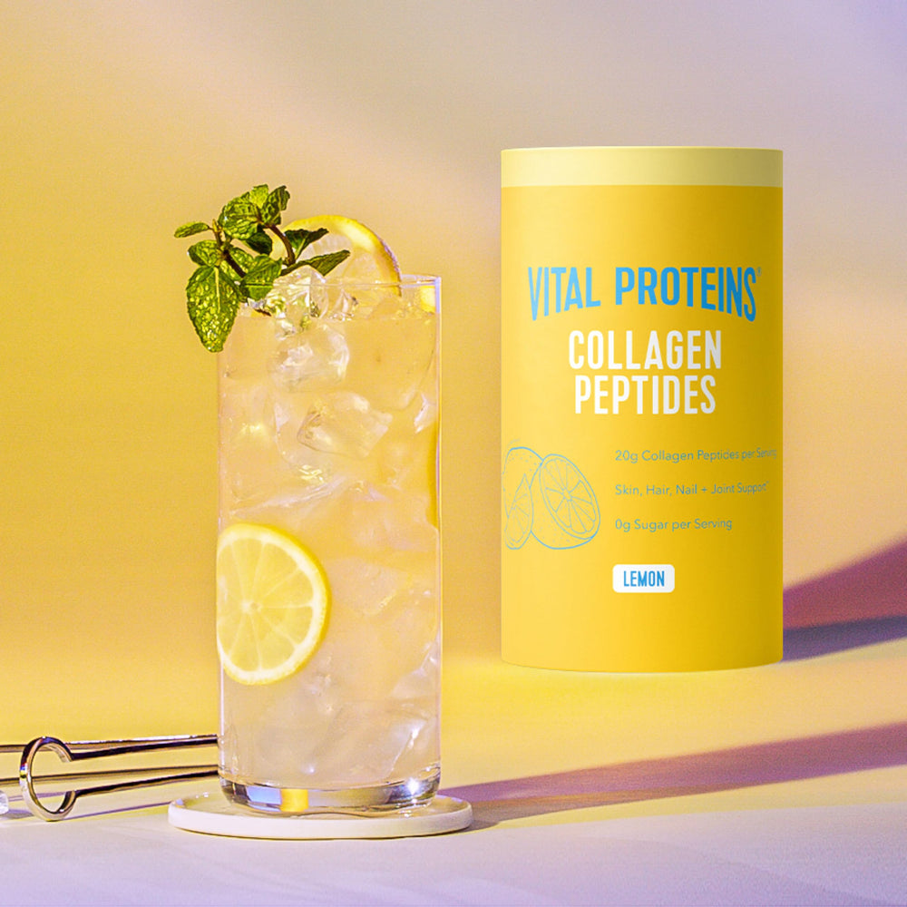 Vital Proteins collagen peptides lemon scoop for easy daily serving