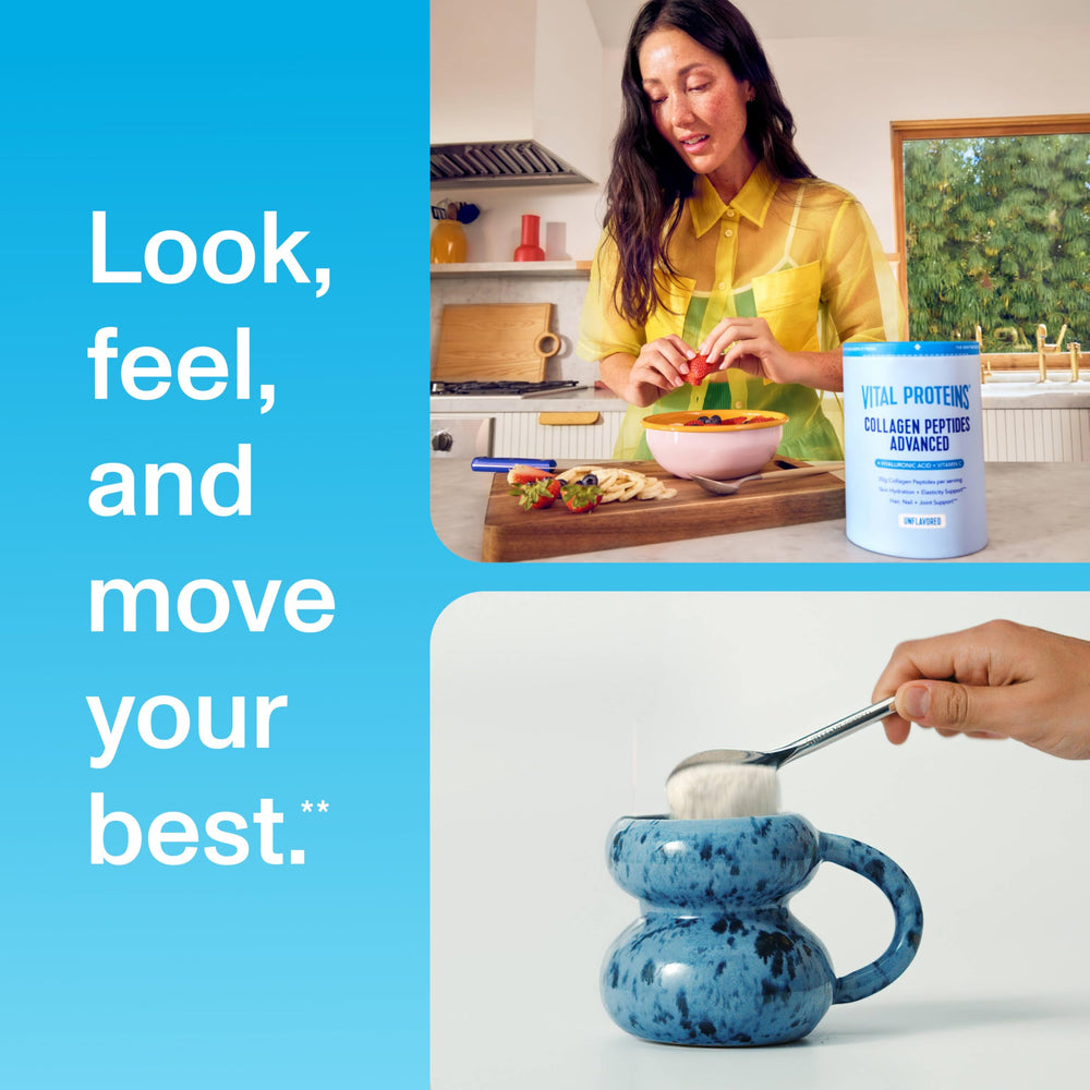 Vital Proteins collagen sourced from grass-fed bovine shown.