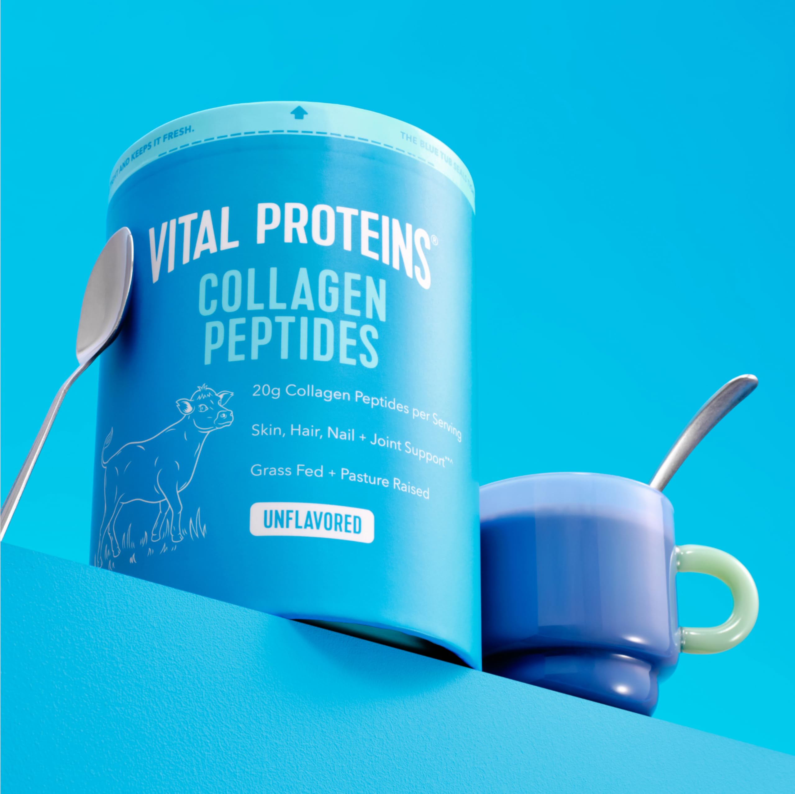 Vital Proteins collagen peptides scoop measuring daily servings for easy dosing.