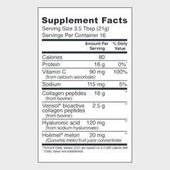 Vital Proteins Collagen Peptides dissolving powder with glass for easy daily mix