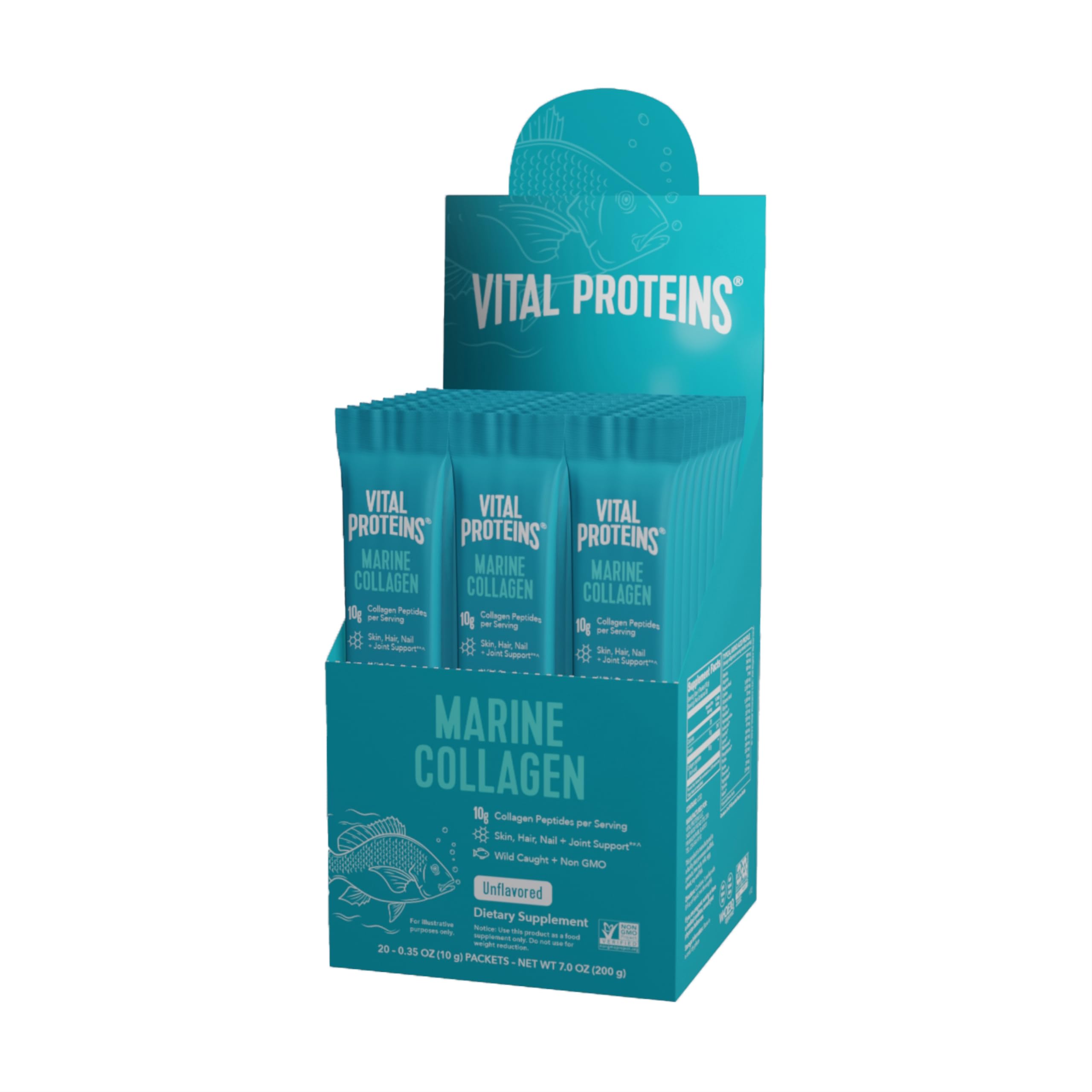 Vital Proteins Marine Collagen wild-caught stick pack front for daily intake