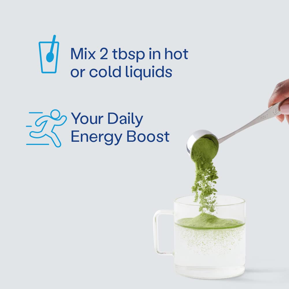 Vital Proteins Matcha Collagen Peptides in a banana smoothie for morning nutrition