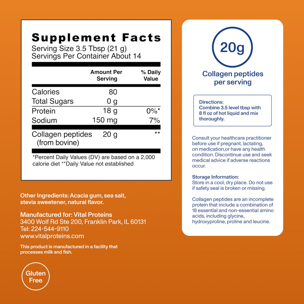 Vital Proteins pumpkin spice collagen peptides dissolving in mug