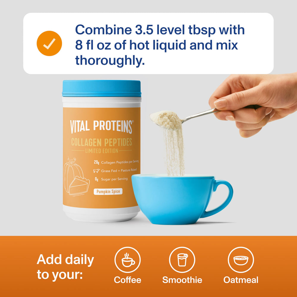 Vital Proteins pumpkin spice powder aroma enriching hot tea
