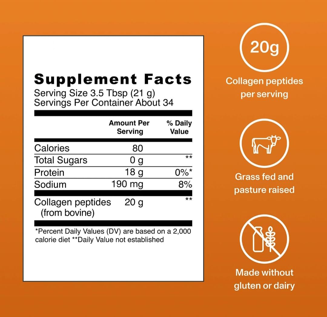 Vital Proteins Salted Caramel scoop ready to measure for easy daily serving.