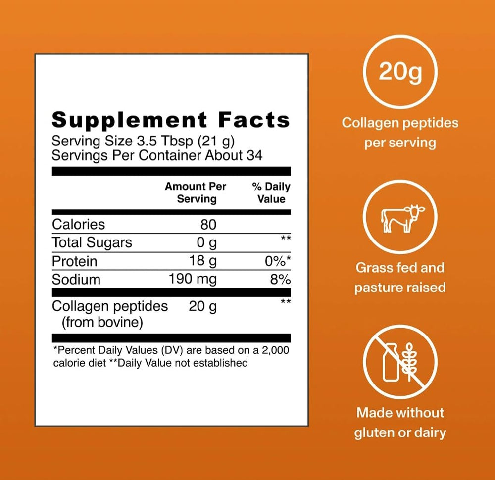 Vital Proteins Salted Caramel scoop ready to measure for easy daily serving.