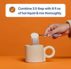 Vital Proteins Salted Caramel powder mixed into coffee for flavor and daily nourishment.