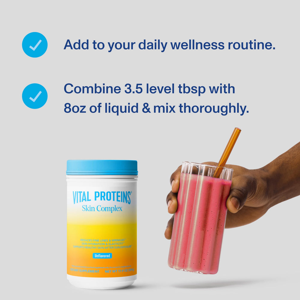 Vital Proteins Collagen Peptides may support skin hydration and elasticity