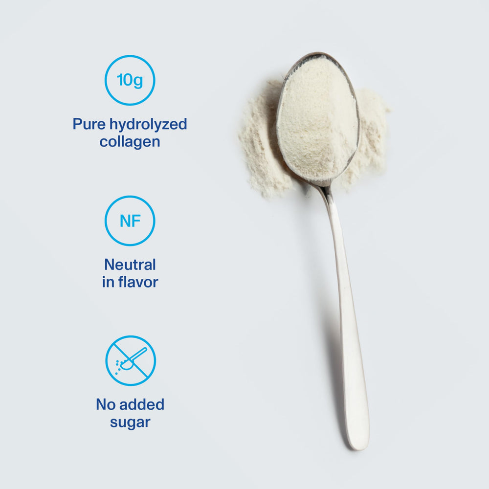 Vital Proteins unflavoured collagen peptides poured into glass for versatile beverage additions