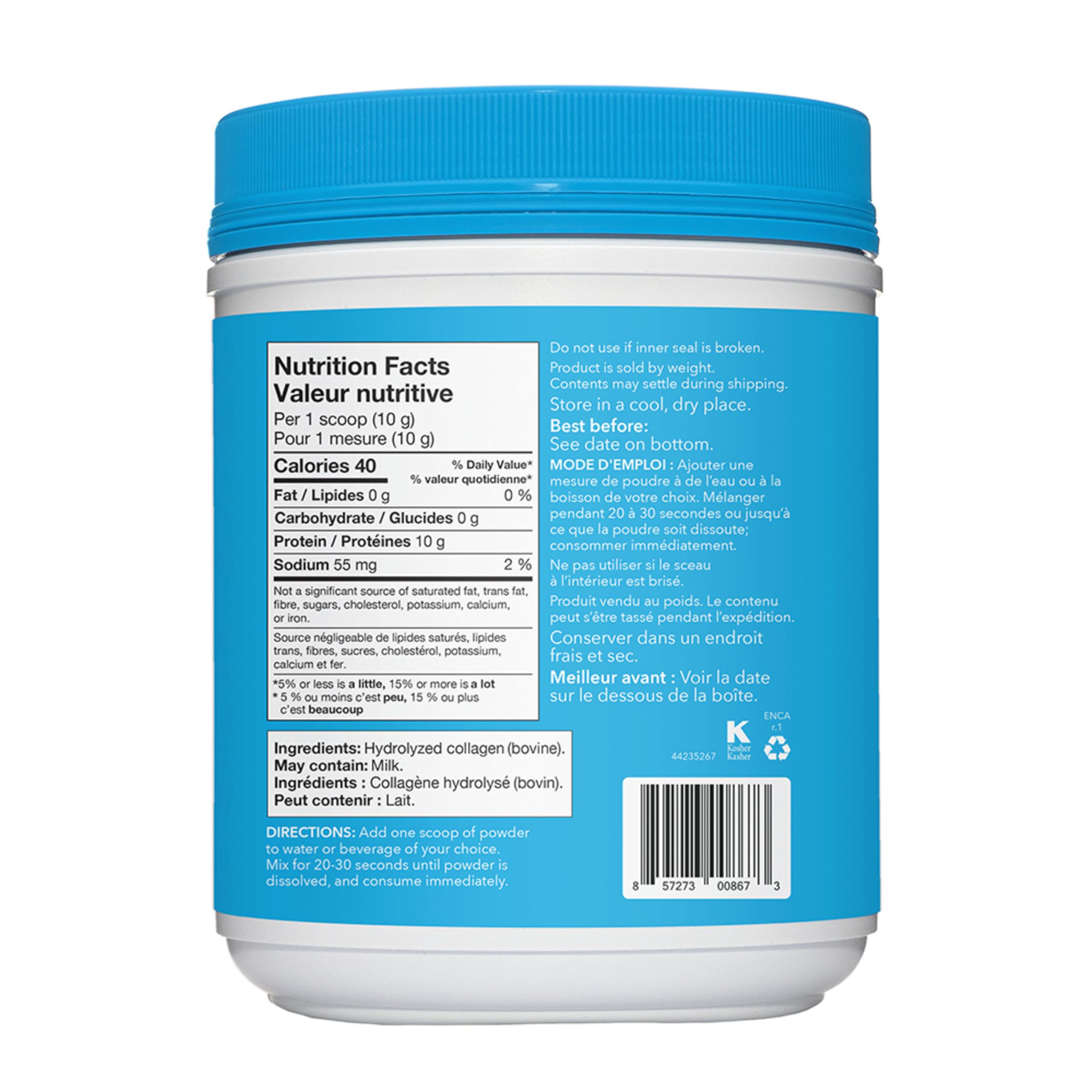 Vital Proteins unflavoured collagen peptides scoop ready for portioning and quick mix