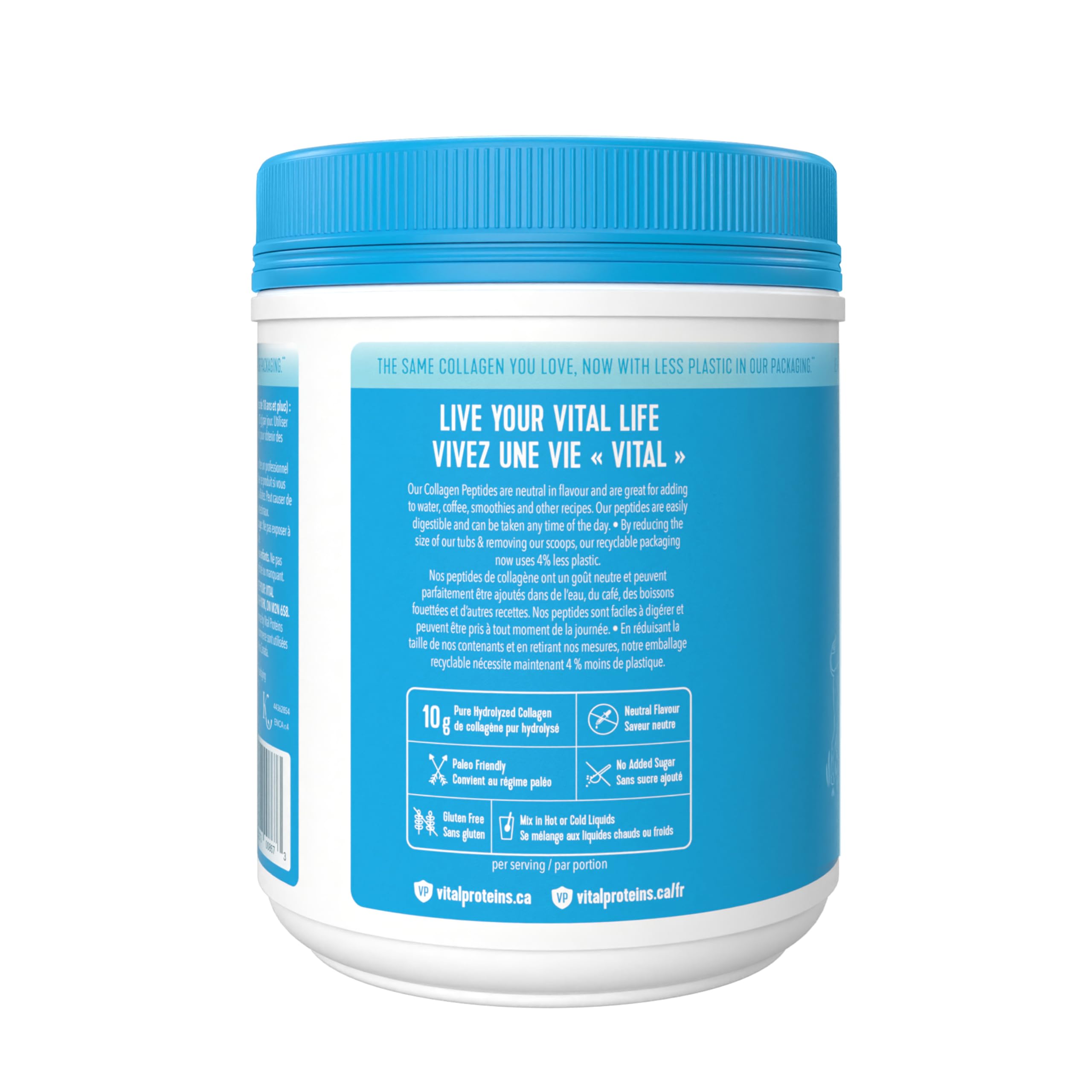 Vital Proteins unflavoured collagen peptides kitchen-ready jar for versatile meals