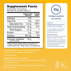 Vital Proteins Vanilla Collagen Scoop: measuring 10g servings for smoothies or coffee.