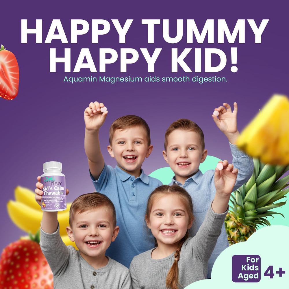 Vital Rise Kids bedtime wind-down scene with chewables.