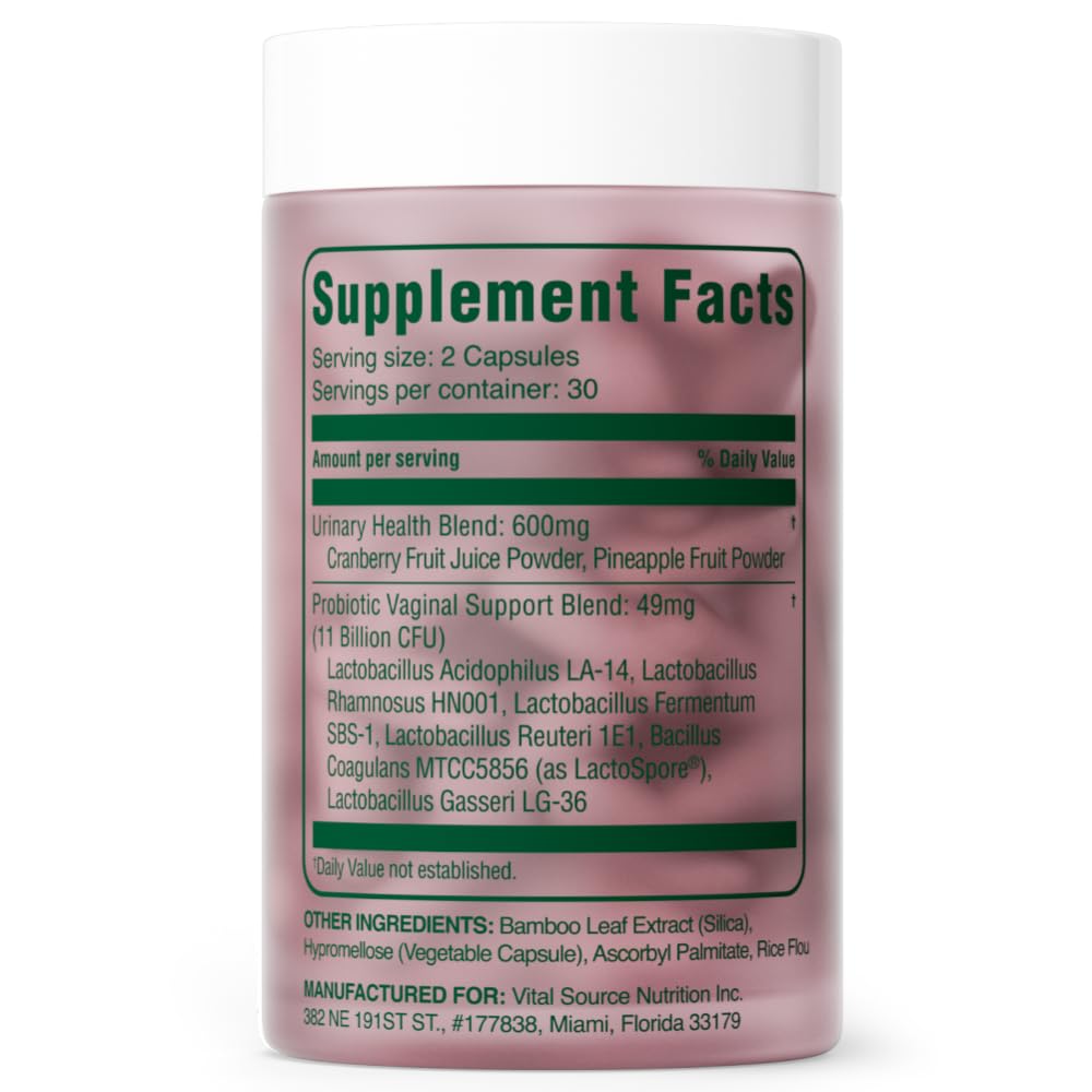 Vital Source Nutrition Vixi information card explains key usage and benefits