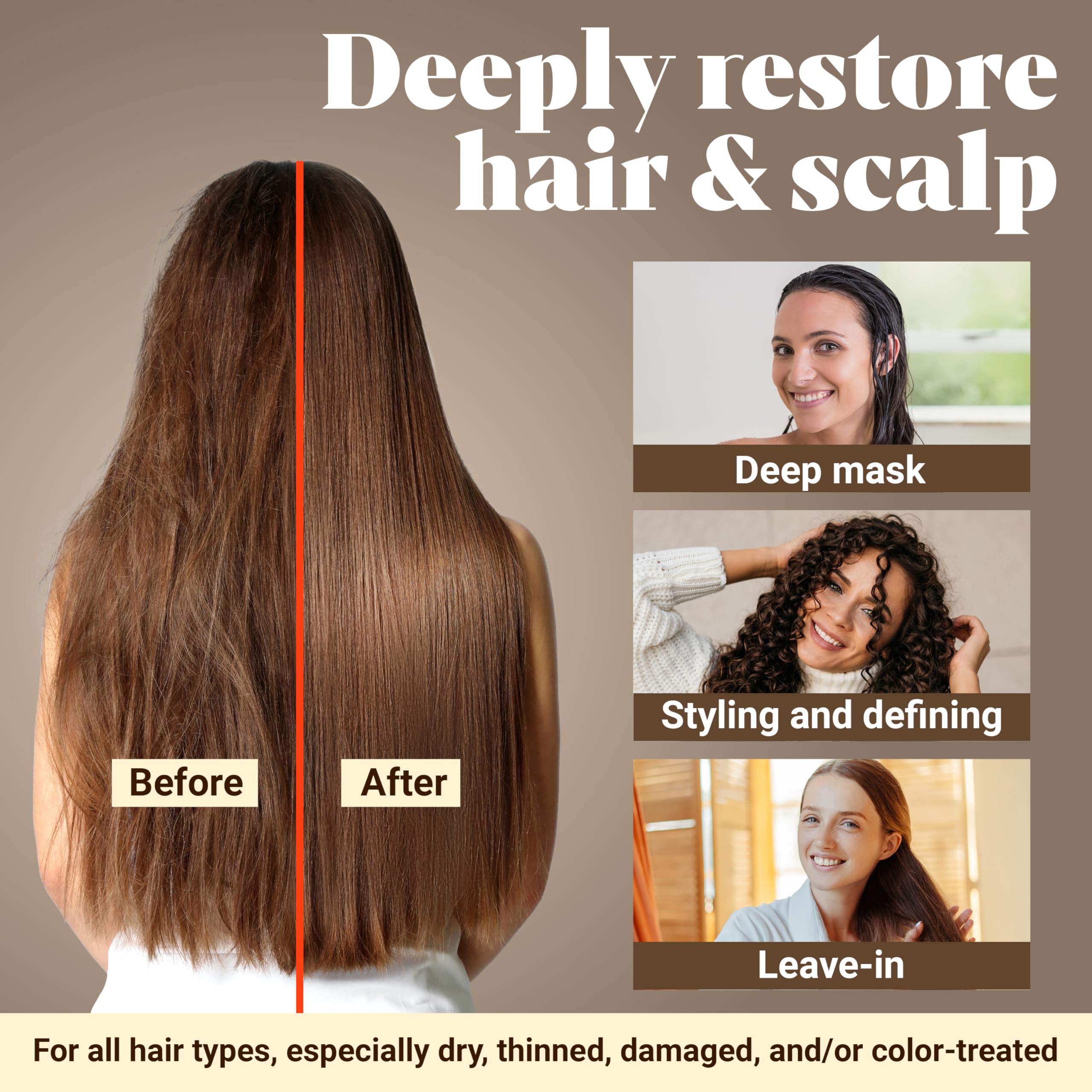 Vital Strands Batana oil massaged into scalp for detox and relief.