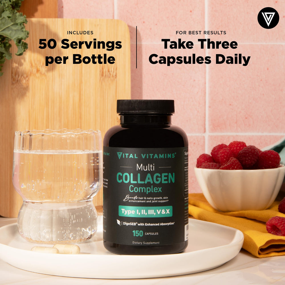 Vital Vitamins Multi Collagen non GMO certification emphasis on quality.