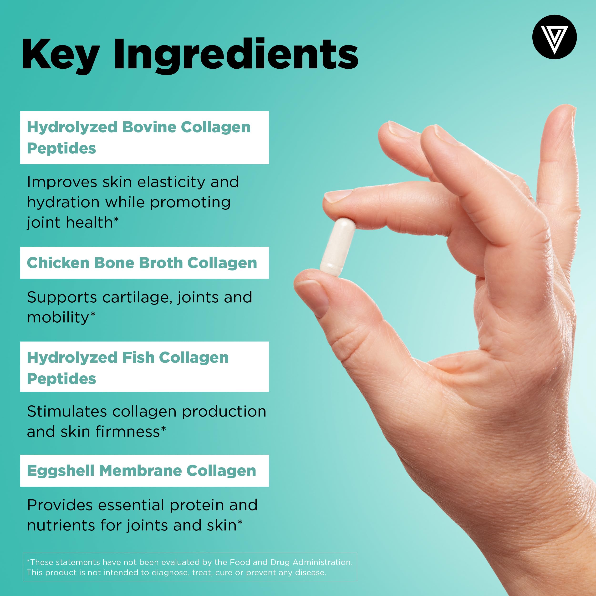 Vital Vitamins Multi Collagen pour-action showing quick intake in a moment.