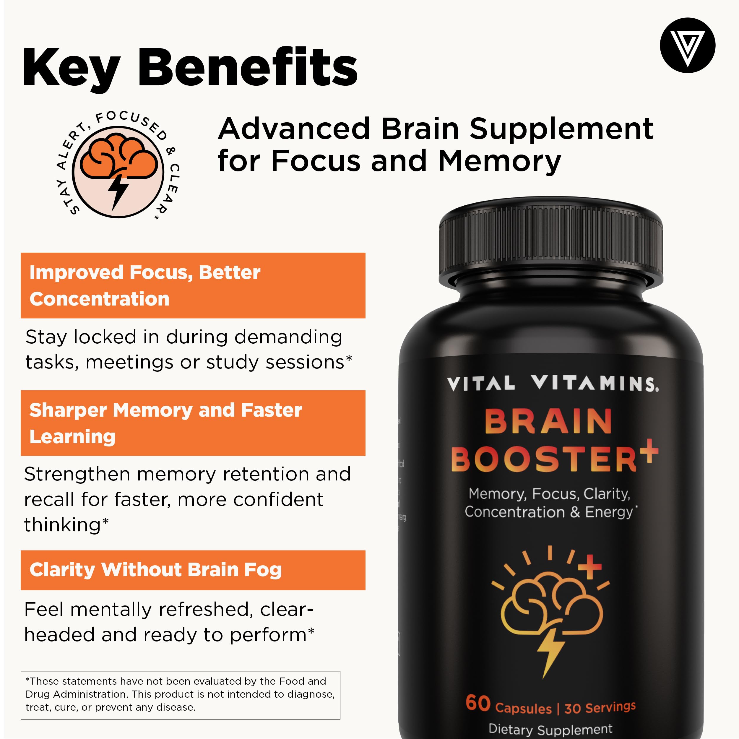Vital Vitamins Lion's Mane mushrooms highlighting natural cognitive support and memory aid