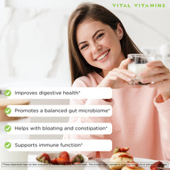 Vital Vitamins Probiotic label nutrition details for high-potency blend