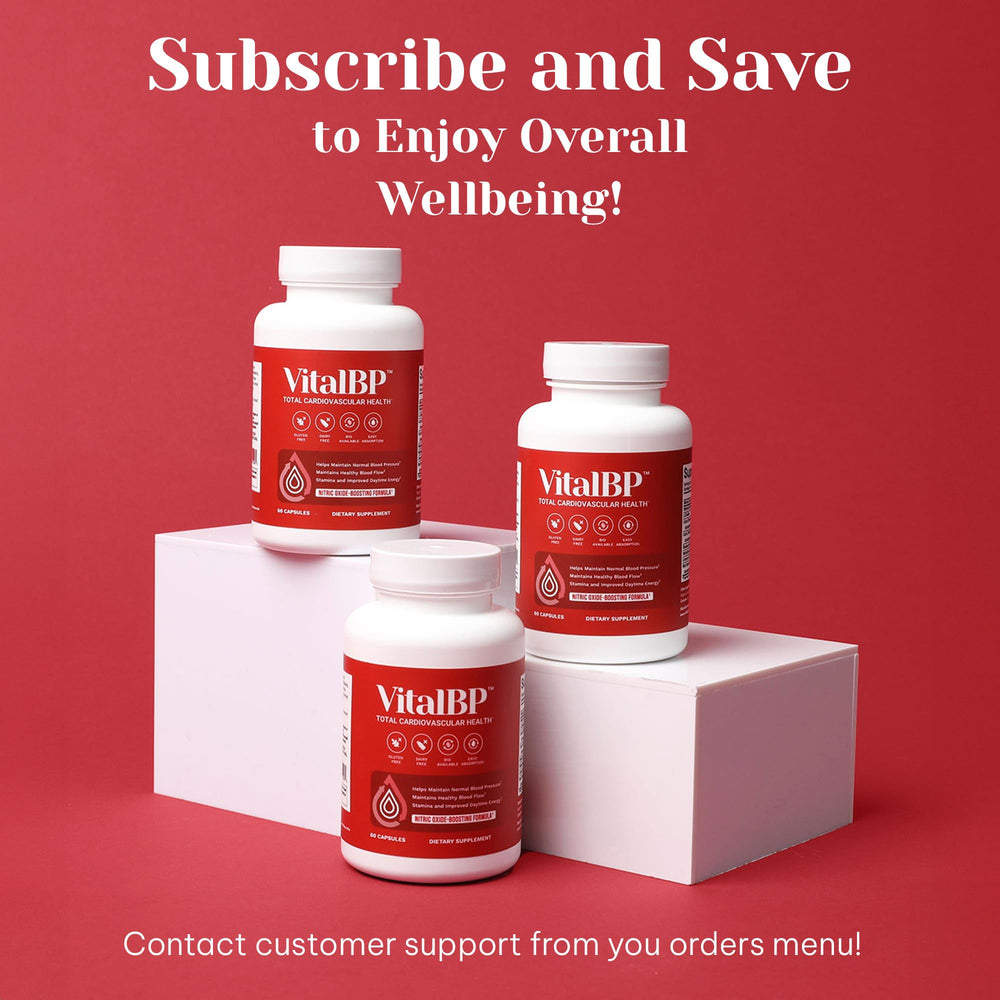 VitalBP morning routine setup with capsules ready for daily use