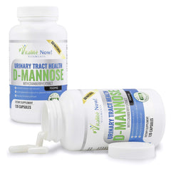 Vitalité Now 700 mg D-Mannose capsules close-up highlighting potency for urinary support