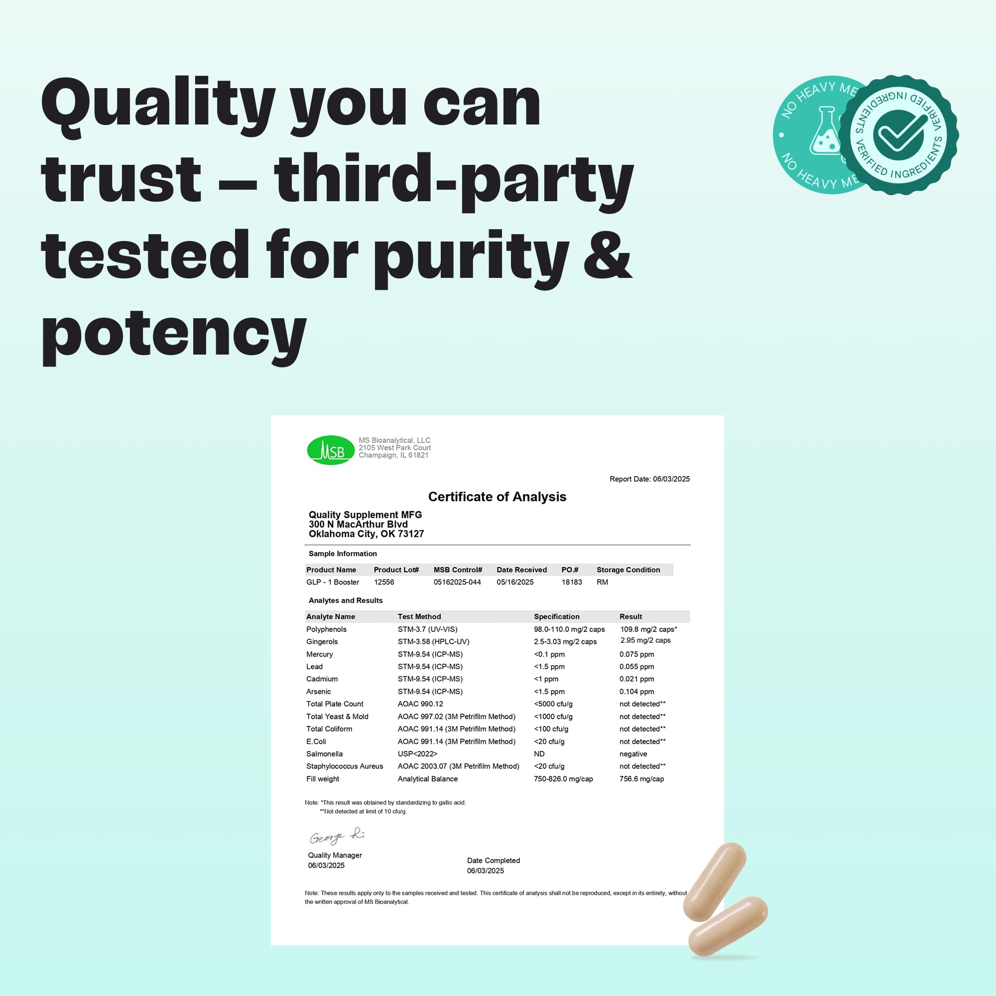 VitalForm GLP-1 Metabolic Support capsules offer consistent energy and cravings management.