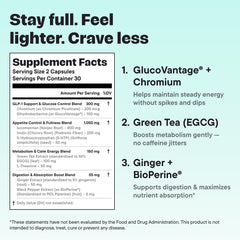 VitalForm GLP-1 Metabolic Support pour-cap view highlights easy-dose for steady fullness.