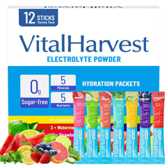VitalHarvest Lemon Lime electrolyte packet for rapid hydration during workouts