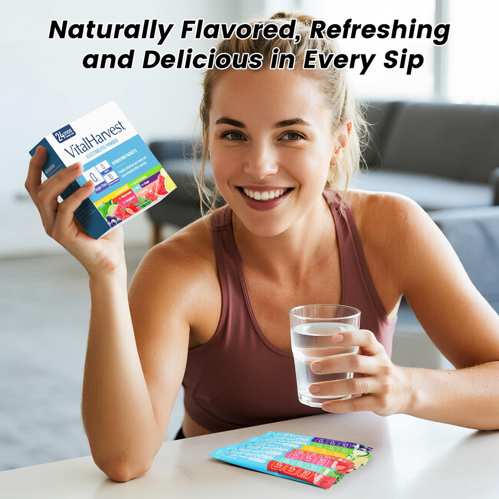 VitalHarvest Grape packet provides balanced electrolytes for steady energy