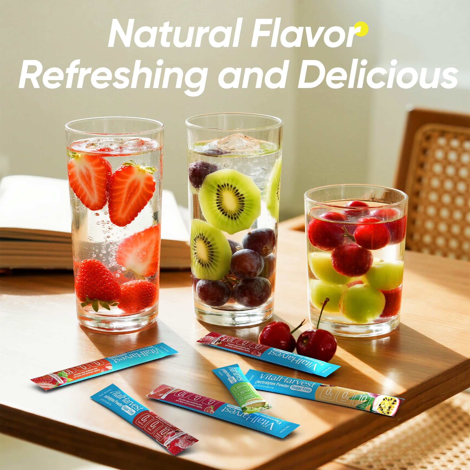 VitalHarvest kiwi green apple mix provides tasty hydration after long days