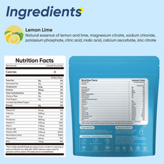 VitalHarvest electrolyte powder packets close-up emphasizing sugar-free hydration