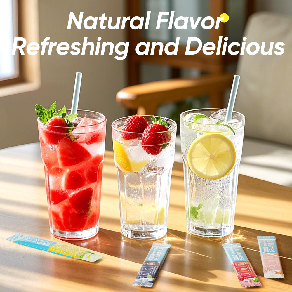 VitalHarvest lemon lime flavor packet prepared for refreshing workouts.