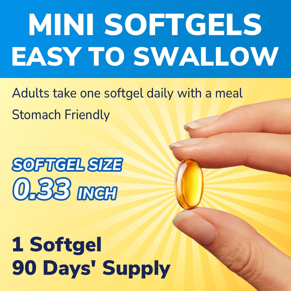 Vitalibre 90 softgels bottle illustrating a convenient 90-day supply.