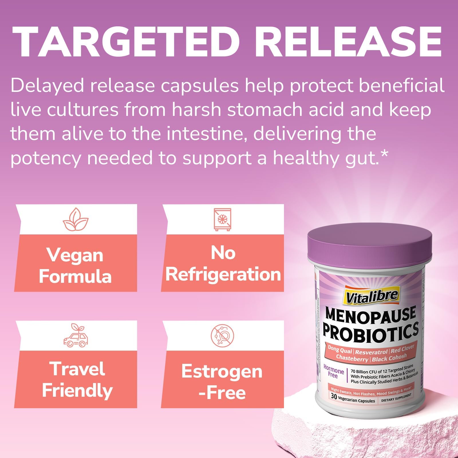 Vitalibre probiotic capsule closeup emphasizes gut balance in daily routine