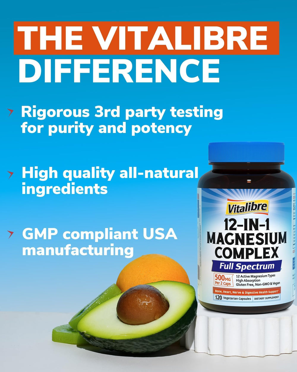 Vitalibre capsules in hand demonstrate portable on-the-go support.