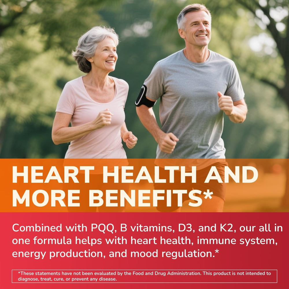 Vitalibre CoQ10 energy-boost graphic highlighting mitochondria support.
