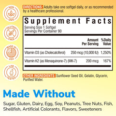 Vitalibre D3 K2 softgel being poured for easy daily dosage.