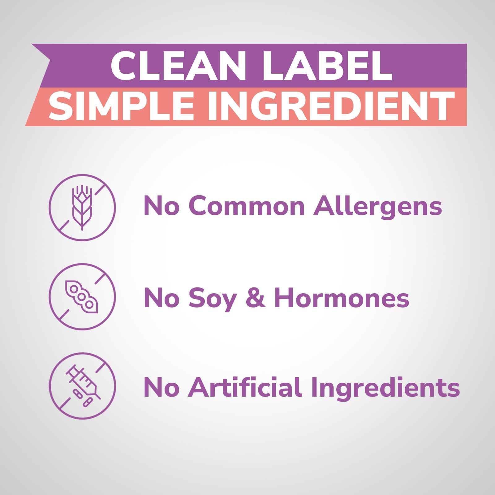 Vitalibre clean-label bottle communicates allergen-free, transparent ingredients