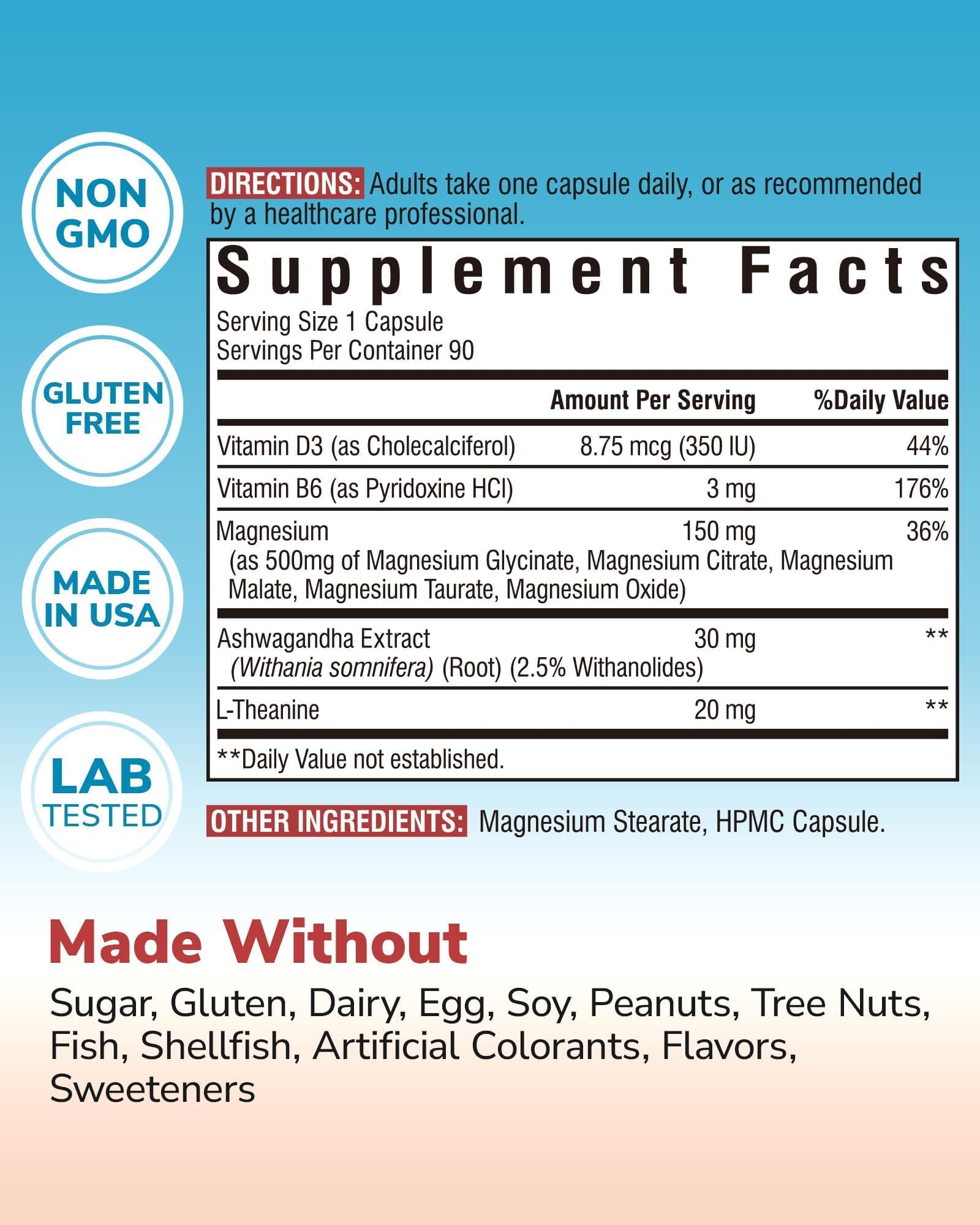 Vitalibre magnesium complex capsules closeup reveals easy-to-swallow vegan capsules.