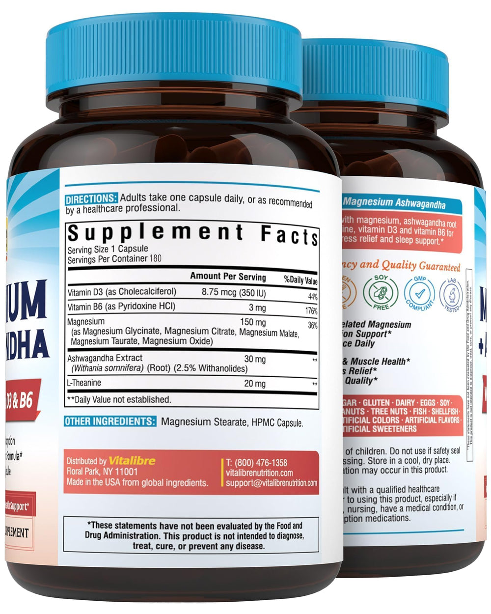 Vitalibre Magnesium Complex final bottle finish — sleek design for everyday use.